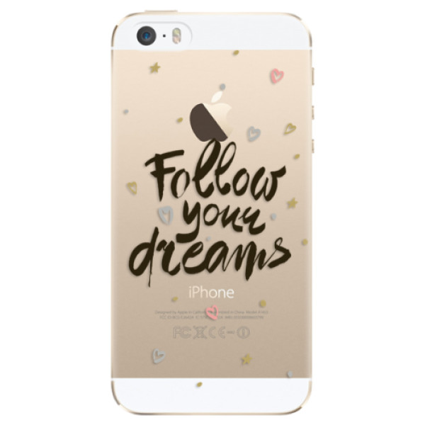 Plastové puzdro iSaprio - Follow Your Dreams - black - iPhone 5/5S/SE