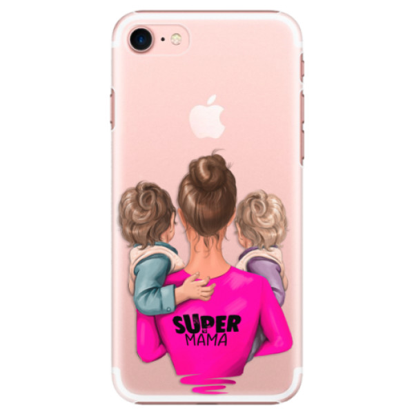 Plastové puzdro iSaprio - Super Mama - Two Boys - iPhone 7