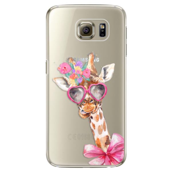 Plastové puzdro iSaprio - Lady Giraffe - Samsung Galaxy S6
