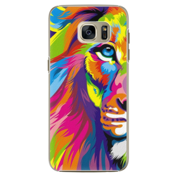 Plastové puzdro iSaprio - Rainbow Lion - Samsung Galaxy S7