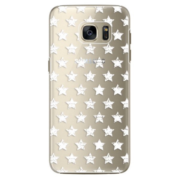 Plastové puzdro iSaprio - Stars Pattern - white - Samsung Galaxy S7 Edge