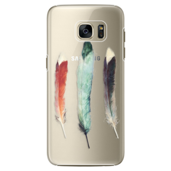 Plastové puzdro iSaprio - Three Feathers - Samsung Galaxy S7 Edge