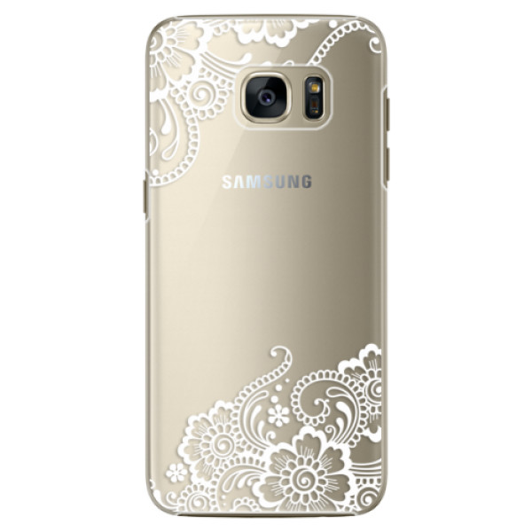 Plastové puzdro iSaprio - White Lace 02 - Samsung Galaxy S7 Edge