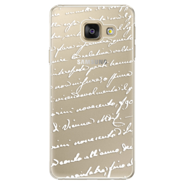 Plastové puzdro iSaprio - Handwriting 01 - white - Samsung Galaxy A3 2016