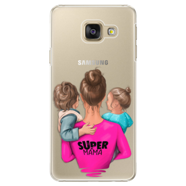 Plastové puzdro iSaprio - Super Mama - Boy and Girl - Samsung Galaxy A3 2016