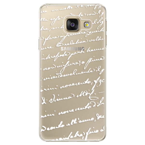 Plastové puzdro iSaprio - Handwriting 01 - white - Samsung Galaxy A5 2016