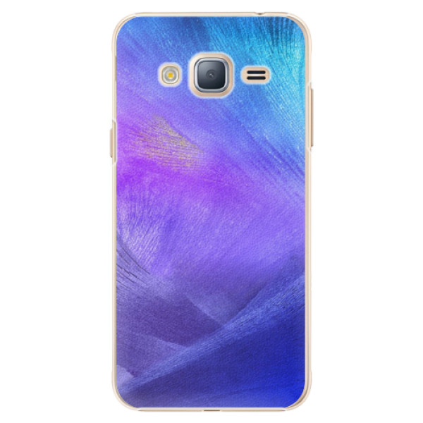 Plastové puzdro iSaprio - Purple Feathers - Samsung Galaxy J3 2016