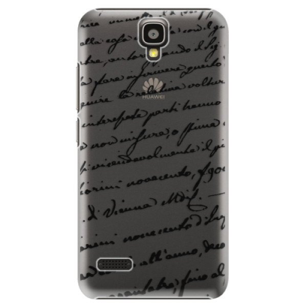 Plastové puzdro iSaprio - Handwriting 01 - black - Huawei Ascend Y5