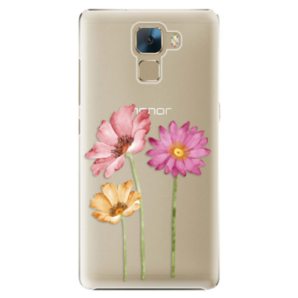 Plastové puzdro iSaprio - Three Flowers - Huawei Honor 7