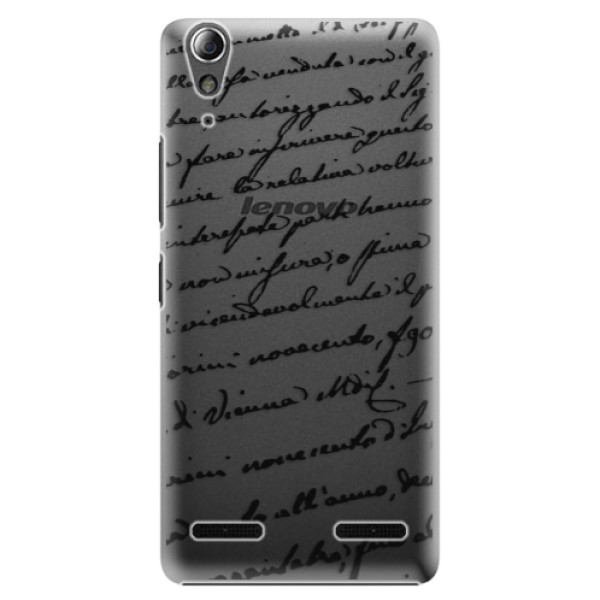 Plastové puzdro iSaprio - Handwriting 01 - black - Lenovo A6000 / K3