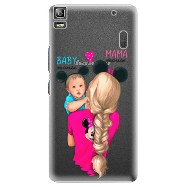 Plastové puzdro iSaprio - Mama Mouse Blonde and Boy - Lenovo A7000