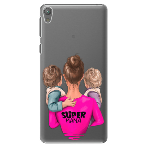 Plastové puzdro iSaprio - Super Mama - Two Boys - Sony Xperia E5