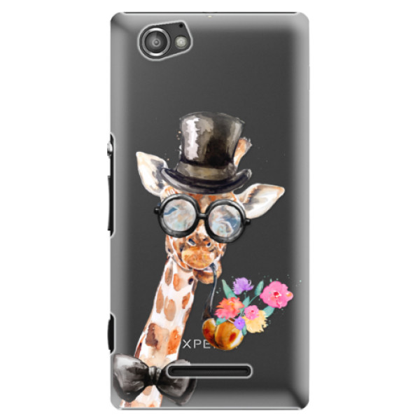 Plastové puzdro iSaprio - Sir Giraffe - Sony Xperia M