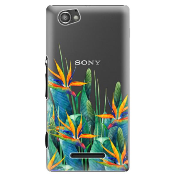 Plastové puzdro iSaprio - Exotic Flowers - Sony Xperia M