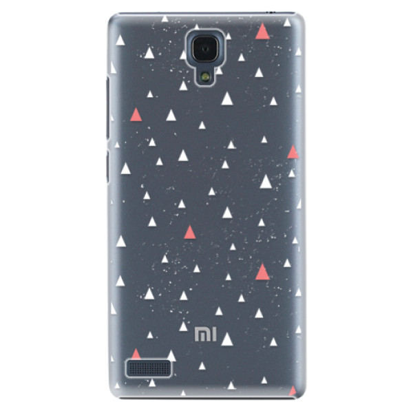 Plastové puzdro iSaprio - Abstract Triangles 02 - white - Xiaomi Redmi Note