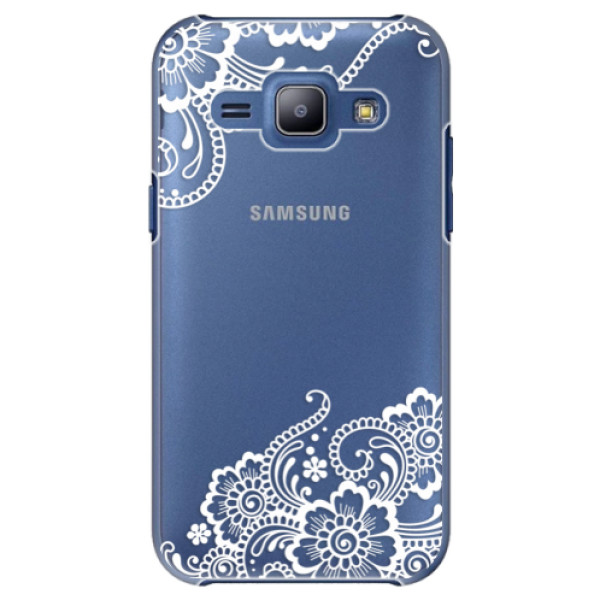 Plastové puzdro iSaprio - White Lace 02 - Samsung Galaxy J1