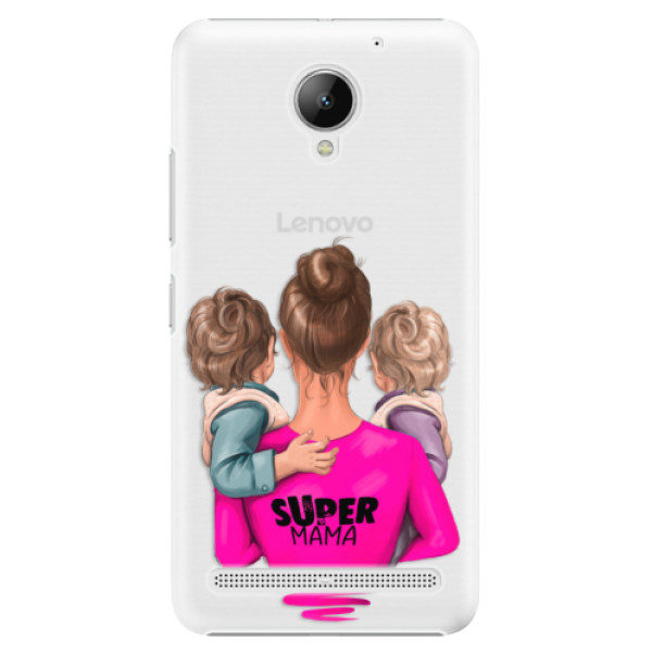 Plastové puzdro iSaprio - Super Mama - Two Boys - Lenovo C2