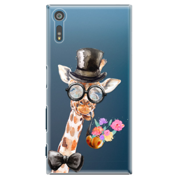 Plastové puzdro iSaprio - Sir Giraffe - Sony Xperia XZ