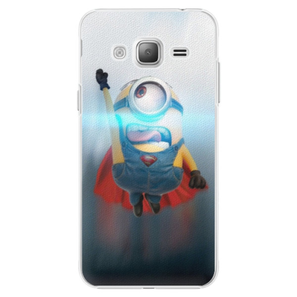 Plastové puzdro iSaprio - Mimons Superman 02 - Samsung Galaxy J3