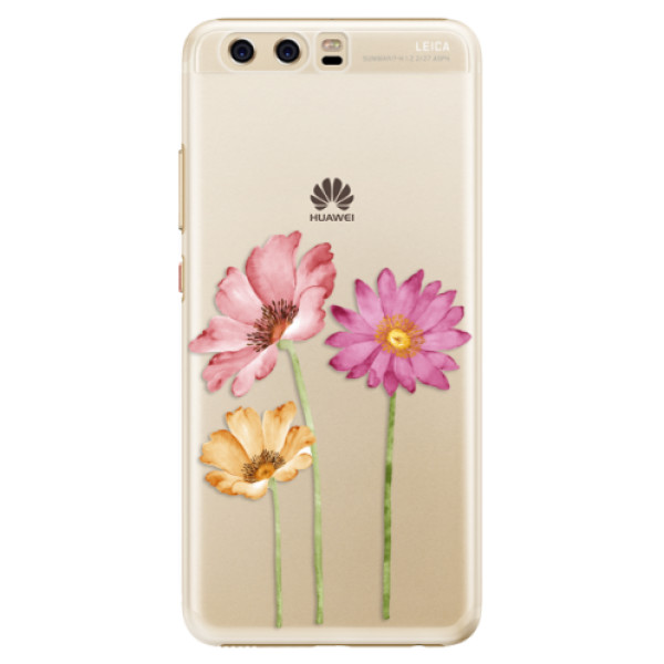 Plastové puzdro iSaprio - Three Flowers - Huawei P10