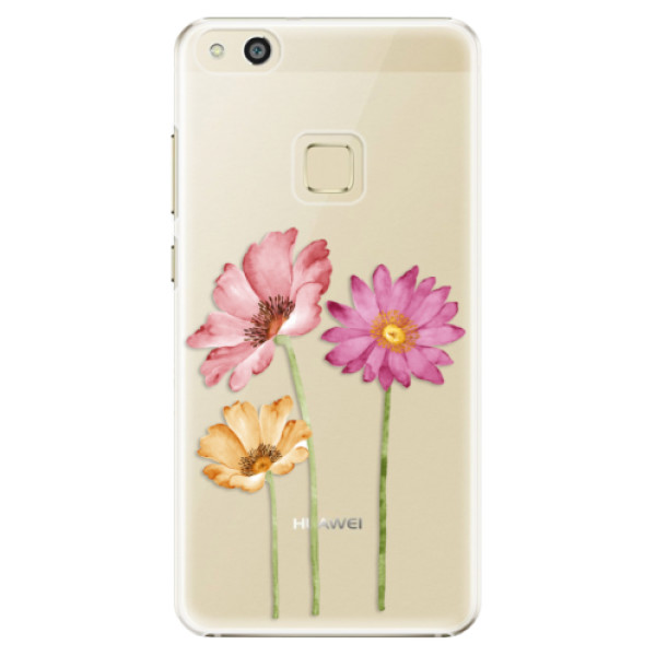 Plastové puzdro iSaprio - Three Flowers - Huawei P10 Lite