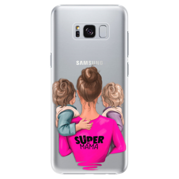 Plastové puzdro iSaprio - Super Mama - Two Boys - Samsung Galaxy S8 Plus