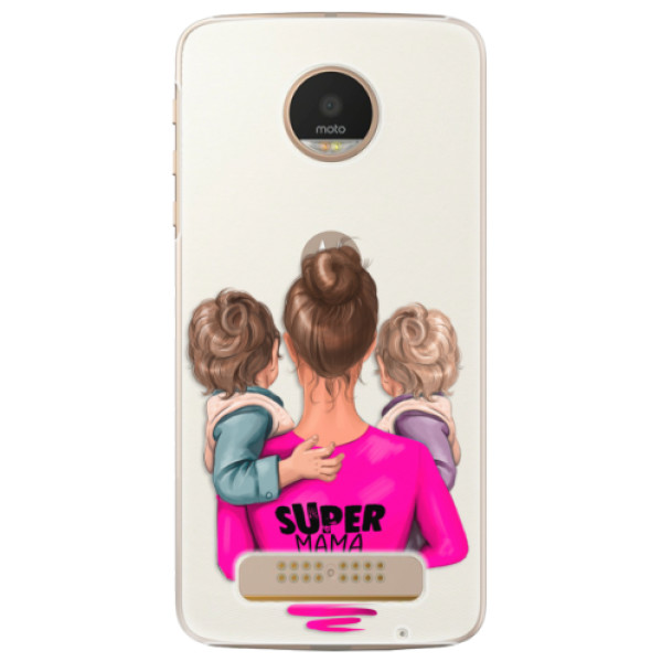 Plastové puzdro iSaprio - Super Mama - Two Boys - Lenovo Moto Z Play
