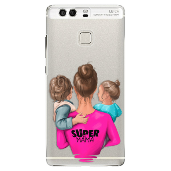 Plastové puzdro iSaprio - Super Mama - Boy and Girl - Huawei P9