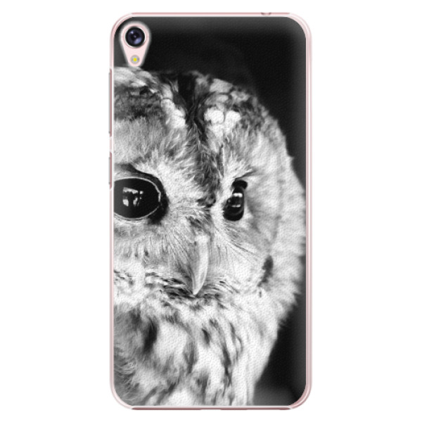 Plastové puzdro iSaprio - BW Owl - Asus ZenFone Live ZB501KL