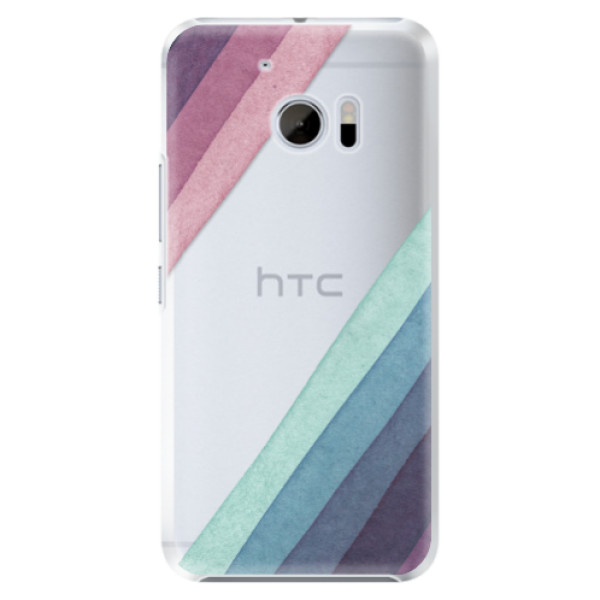 Plastové puzdro iSaprio - Glitter Stripes 01 - HTC 10