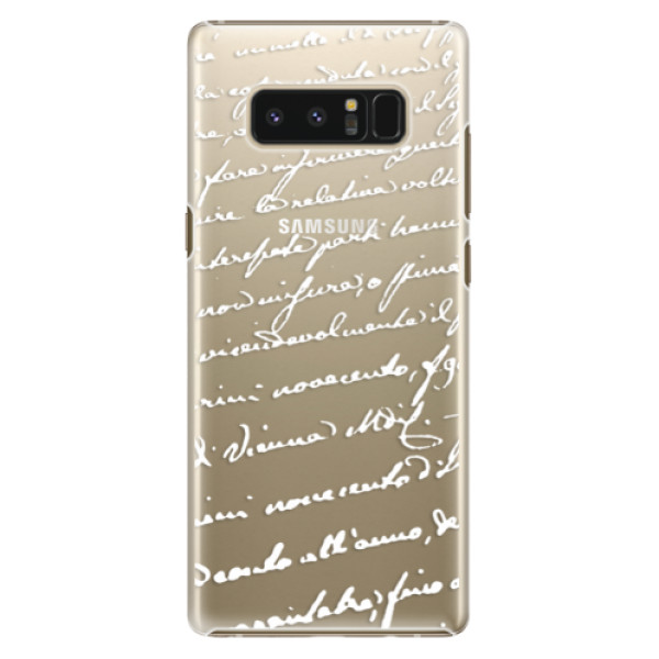 Plastové puzdro iSaprio - Handwriting 01 - white - Samsung Galaxy Note 8