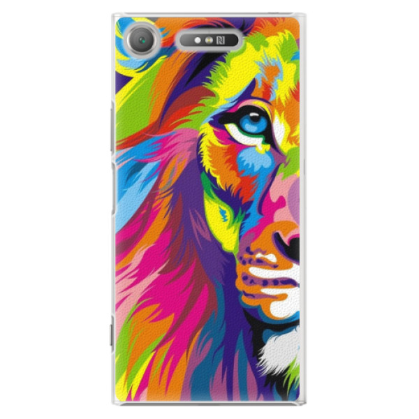 Plastové puzdro iSaprio - Rainbow Lion - Sony Xperia XZ1