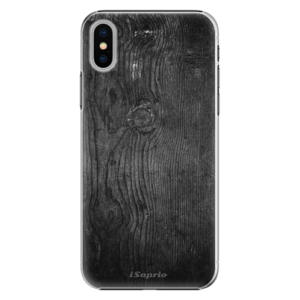 Plastové puzdro iSaprio - Black Wood 13 - iPhone X