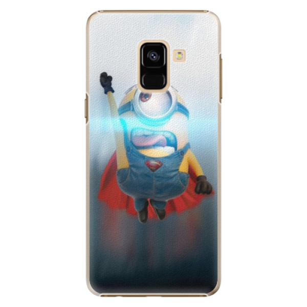 Plastové puzdro iSaprio - Mimons Superman 02 - Samsung Galaxy A8 2018