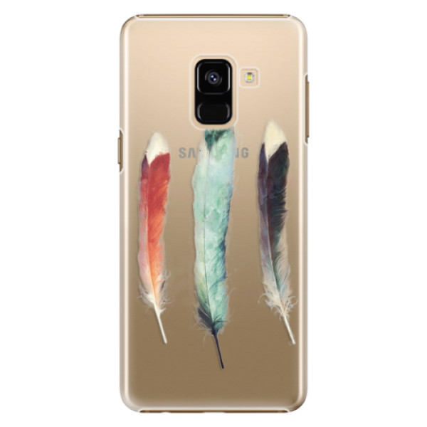 Plastové puzdro iSaprio - Three Feathers - Samsung Galaxy A8 2018