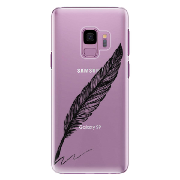 Plastové puzdro iSaprio - Writing By Feather - black - Samsung Galaxy S9