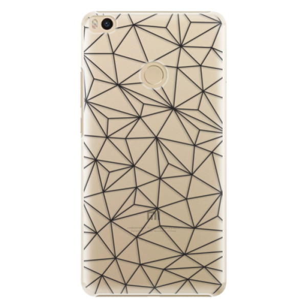 Plastové puzdro iSaprio - Abstract Triangles 03 - black - Xiaomi Mi Max 2