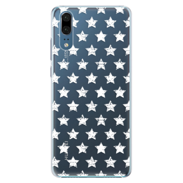 Plastové puzdro iSaprio - Stars Pattern - white - Huawei P20
