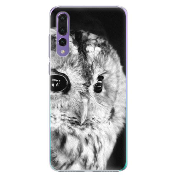 Plastové puzdro iSaprio - BW Owl - Huawei P20 Pro
