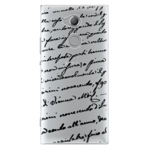 Plastové puzdro iSaprio - Handwriting 01 - black - Sony Xperia XA2 Ultra