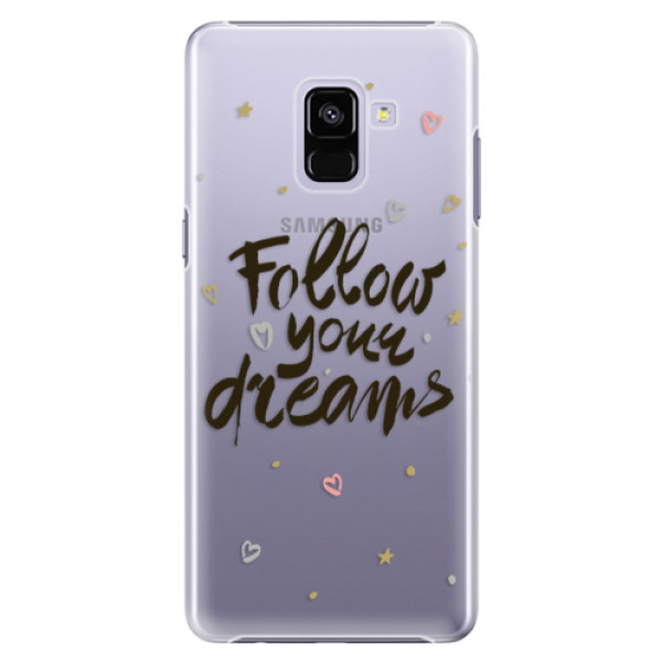 Plastové puzdro iSaprio - Follow Your Dreams - black - Samsung Galaxy A8+