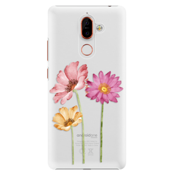 Plastové puzdro iSaprio - Three Flowers - Nokia 7 Plus
