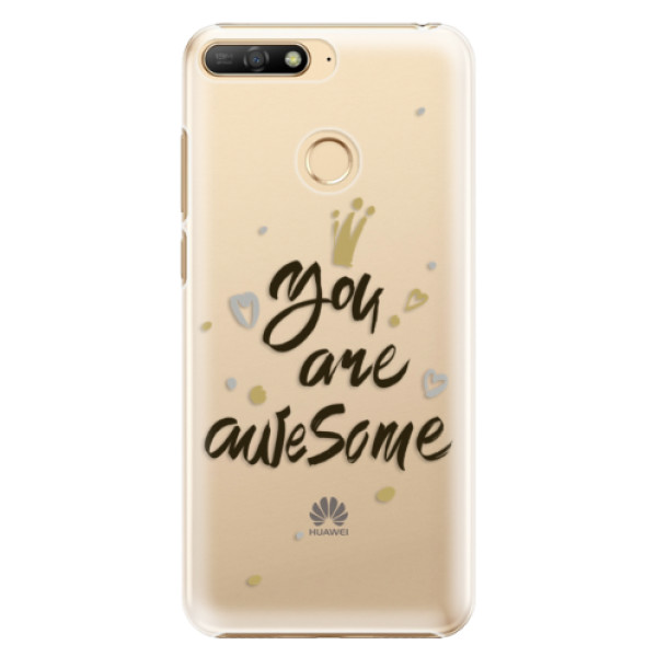 Plastové puzdro iSaprio - You Are Awesome - black - Huawei Y6 Prime 2018