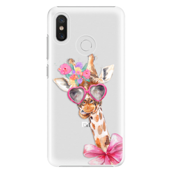 Plastové puzdro iSaprio - Lady Giraffe - Xiaomi Mi 8