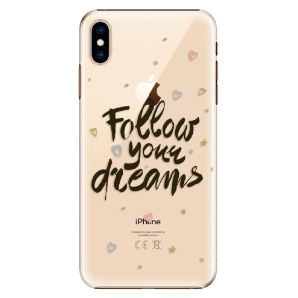 Plastové puzdro iSaprio - Follow Your Dreams - black - iPhone XS Max
