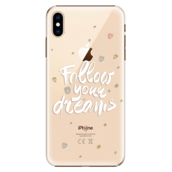 Plastové puzdro iSaprio - Follow Your Dreams - white - iPhone XS Max