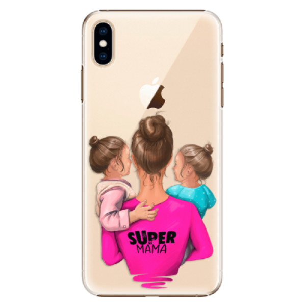 Plastové puzdro iSaprio - Super Mama - Two Girls - iPhone XS Max