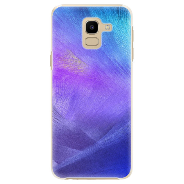 Plastové puzdro iSaprio - Purple Feathers - Samsung Galaxy J6