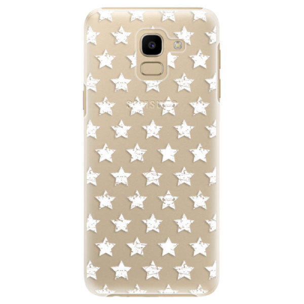 Plastové puzdro iSaprio - Stars Pattern - white - Samsung Galaxy J6