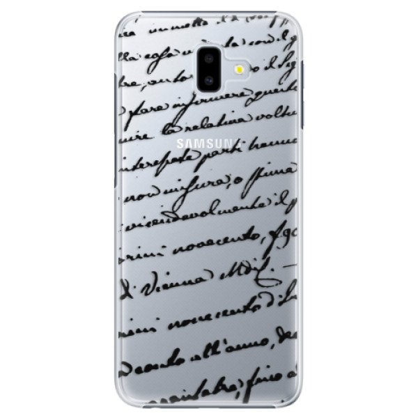 Plastové puzdro iSaprio - Handwriting 01 - black - Samsung Galaxy J6+